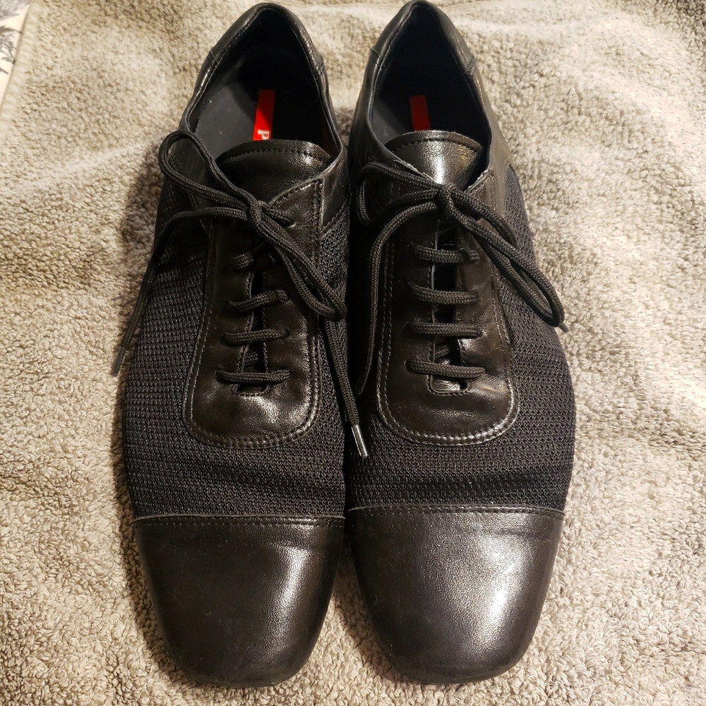 Prada black loafers